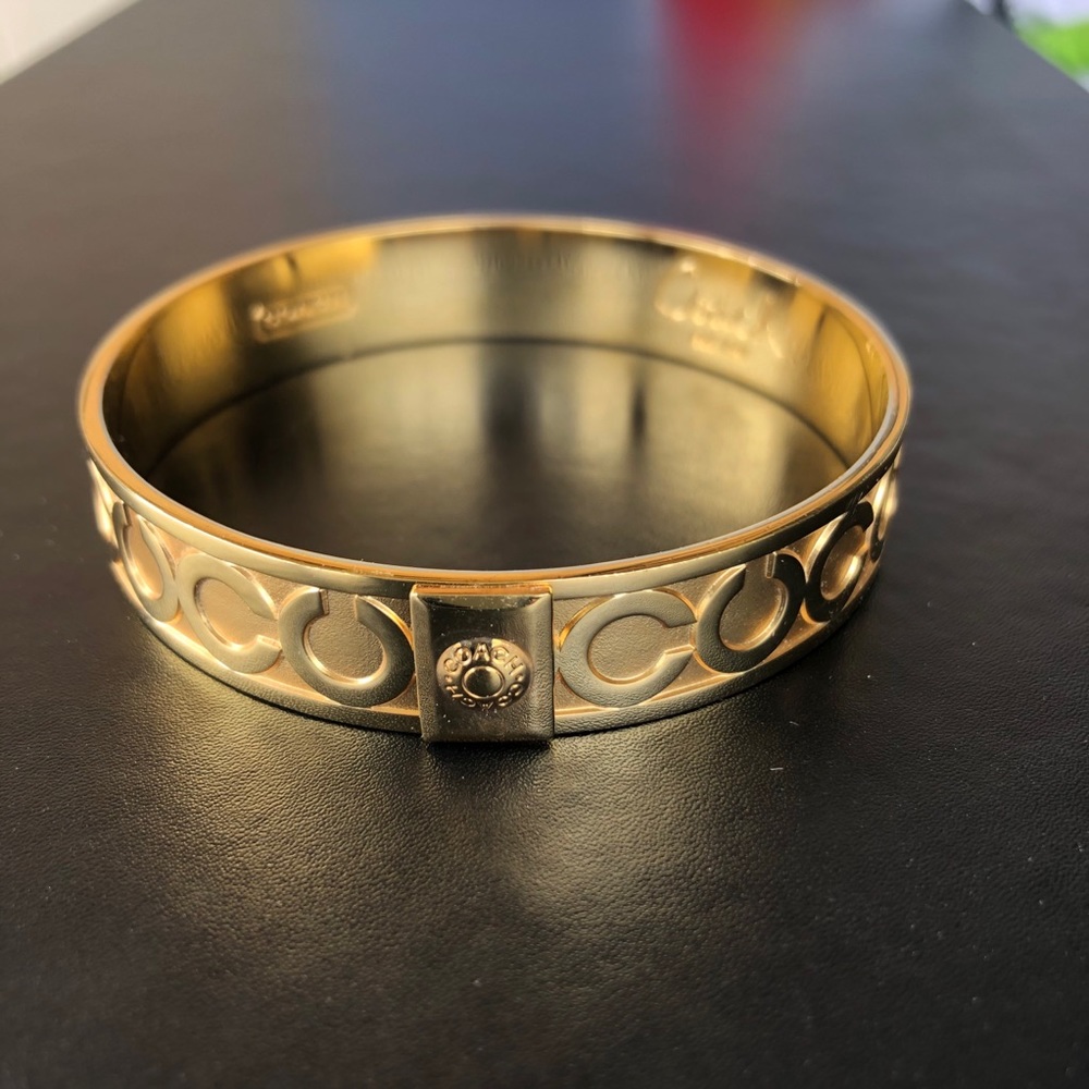 Authentic Coach Gold Bangle